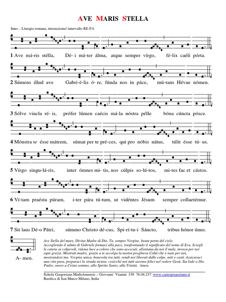 Ave Maris Stella Roman Chant Pdf