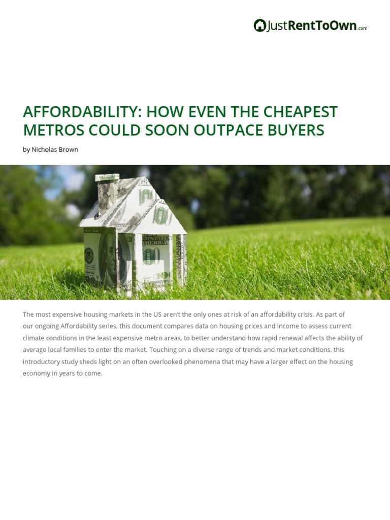 Housing Affordability Study How Even The Cheapest Metros Are More