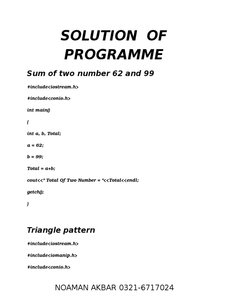 C++ Programs for Basic Calculations | PDF
