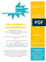 Volleyball Fundraiser Flyer