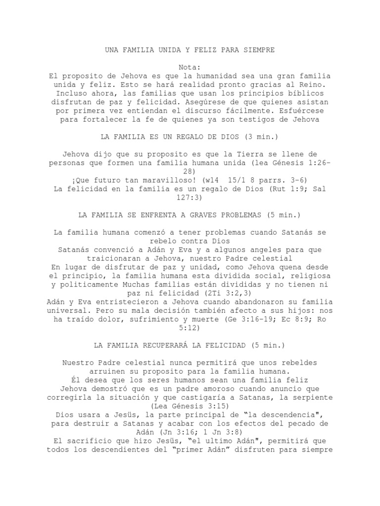 La Familia: Un Regalo de Dios | PDF | Adán y Eva | Felicidad