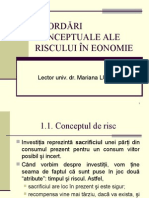 CAPITOLUL 1 - Abordari Conceptuale Ale Riscului in Economie