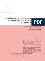 Revisión de Hábitos de Estudio y Motivación para el Aprendizaje de los alumnos en tres carreras de ingenierías 