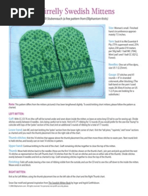 Squirrelly Swedish Mittens