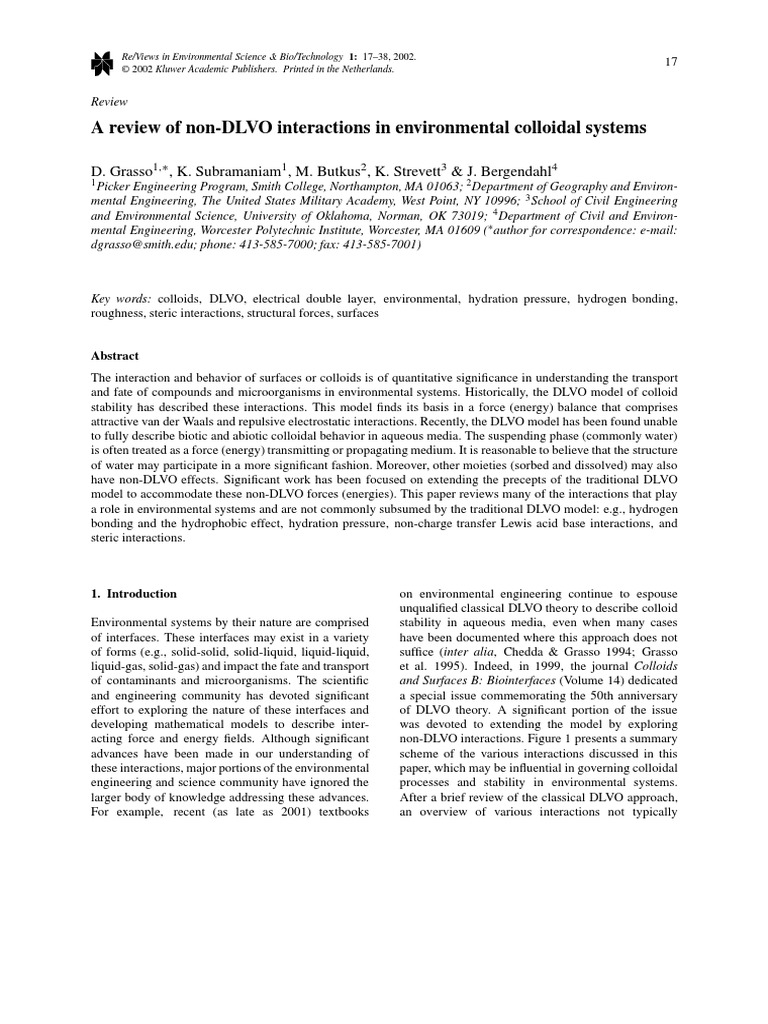 Dlvo Theory Pdf Chemical Bond Hydrogen Bond
