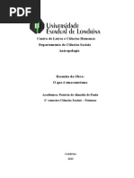 Resenha de Antropologia- O Que é Etnocentrismo.