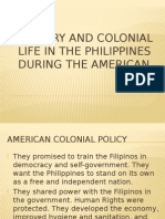 History and Colonial Life in The Philippines During