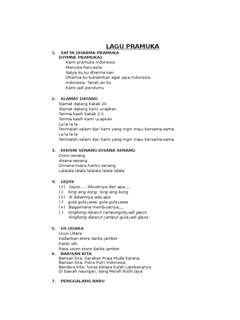 Lagu Pramuka