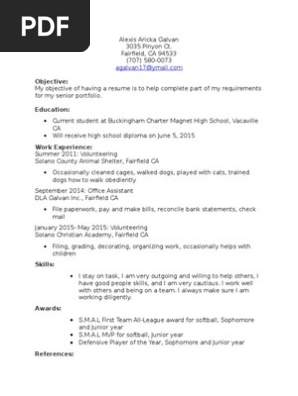 work resume