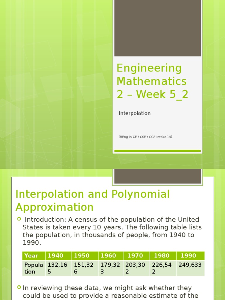 Interpolation Techniques in Engineering Mathematics | PDF | Finite ...