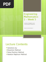 Wk5 - Solution of Algebraic and Transcendental Equations