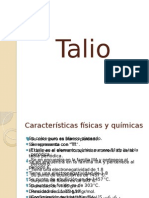 Talio: propiedades, obtención y aplicaciones del elemento 81