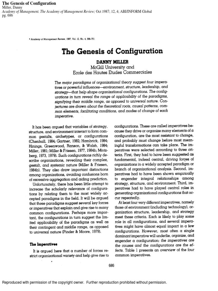 The Genesis of Configuration | PDF | Law