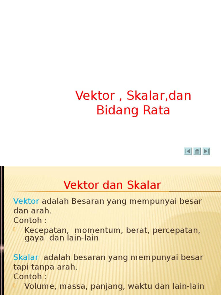Vektor dan Skalar dalam Matematika | PDF | Metode & Bahan Ajar