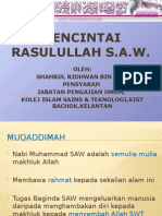 Mencintai Rasulullah SAW