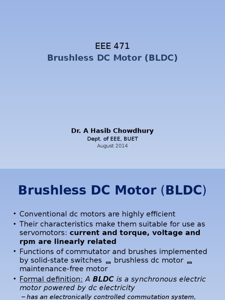 Brushless DC Motor | PDF | Electric Motor | Engines