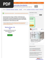 Download Solved Question Paper of Bihar Staff Selection Commission Second Graduation Level Combined Competitive ExaminationPreliminary Test Exam Conducted on 16th February 2015 by Gunjan SN255992632 doc pdf