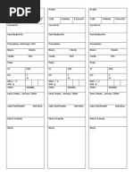 ICU Sheet 01 Form