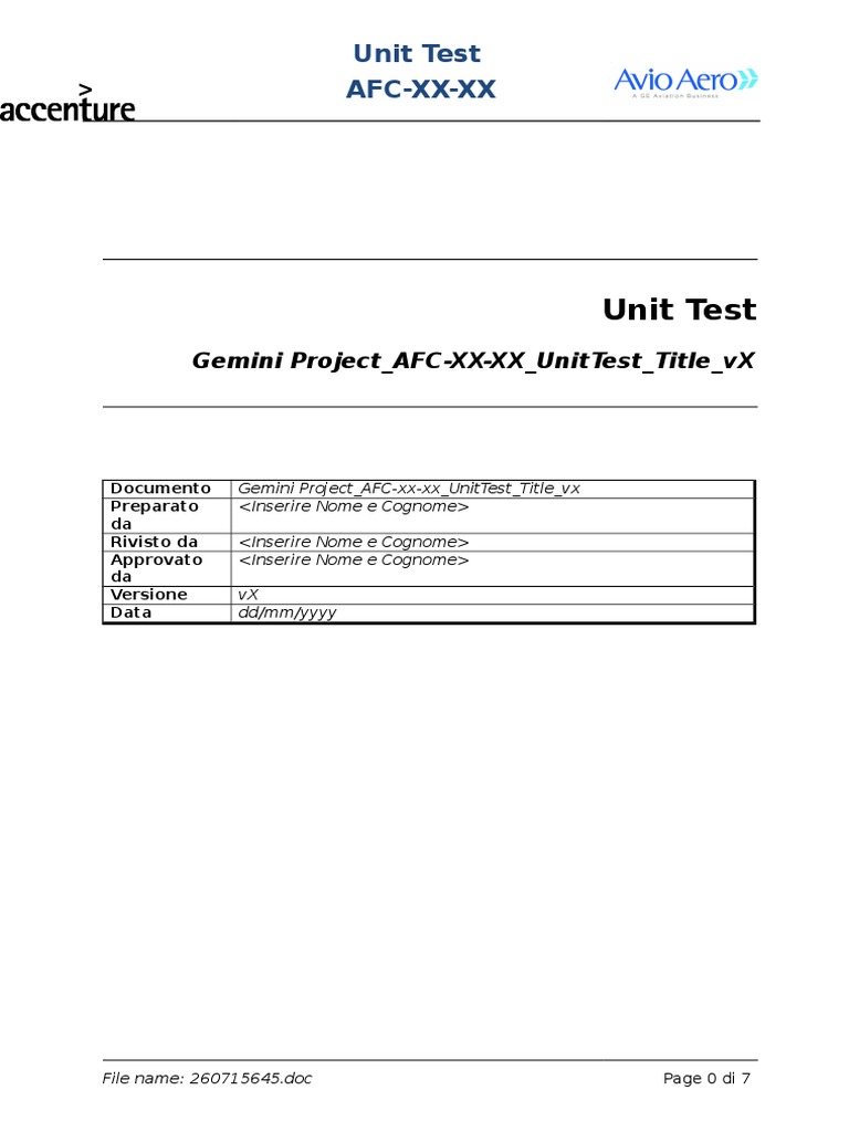 Gemini Project Unit Test Documentation | PDF | Unit Testing ...