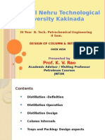 JNTUK Design of Distillation Columns and Internals