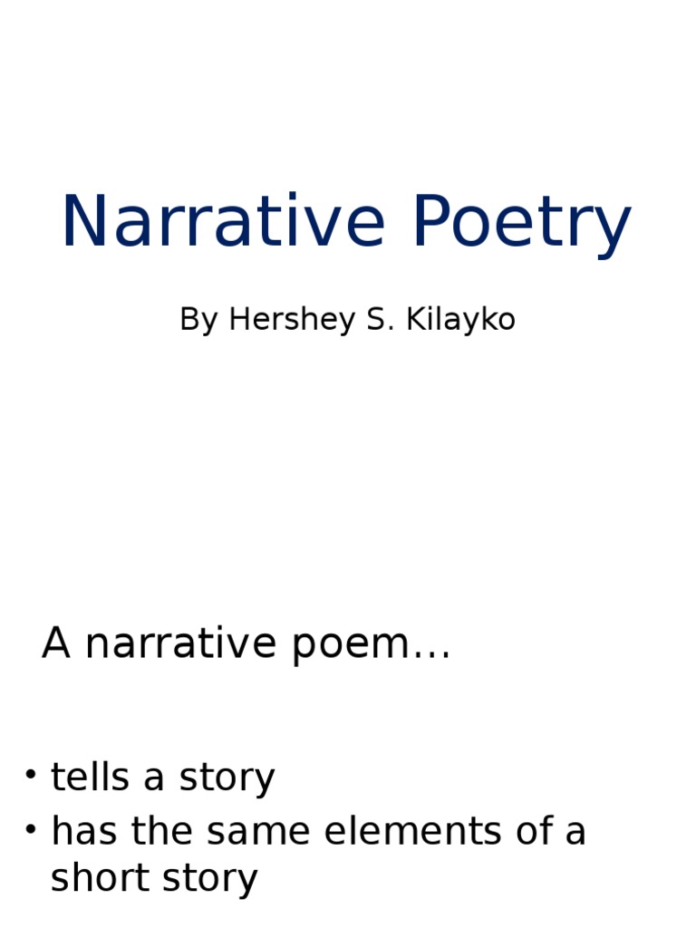 Narrative Poetry.pptx Poetry Fiction & Literature Free 30day