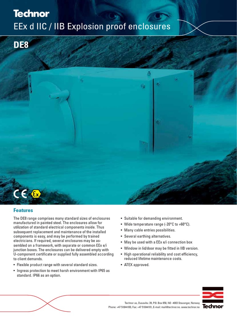 DE8 Explosion Proof Enclosures Overview | PDF | Gases | Chemistry