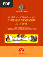 Zambia First 1000 Most Critical Days Programme 2013 2015 (1)