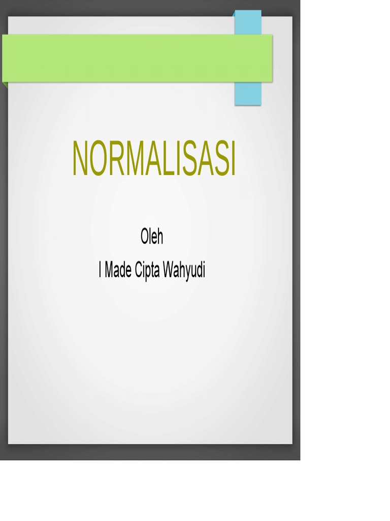 Normalisasi | PDF