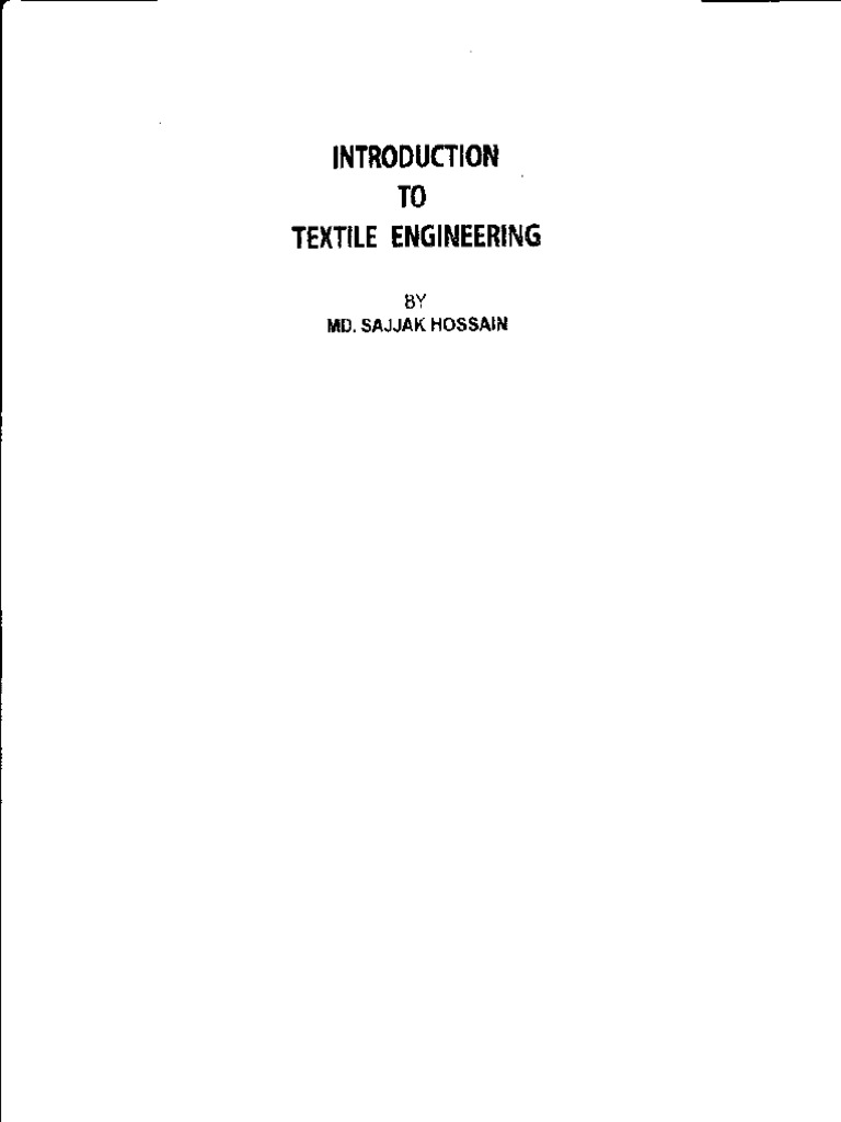 Introduction to Textile Engineering | PDF | Synthetic Fiber | Textiles
