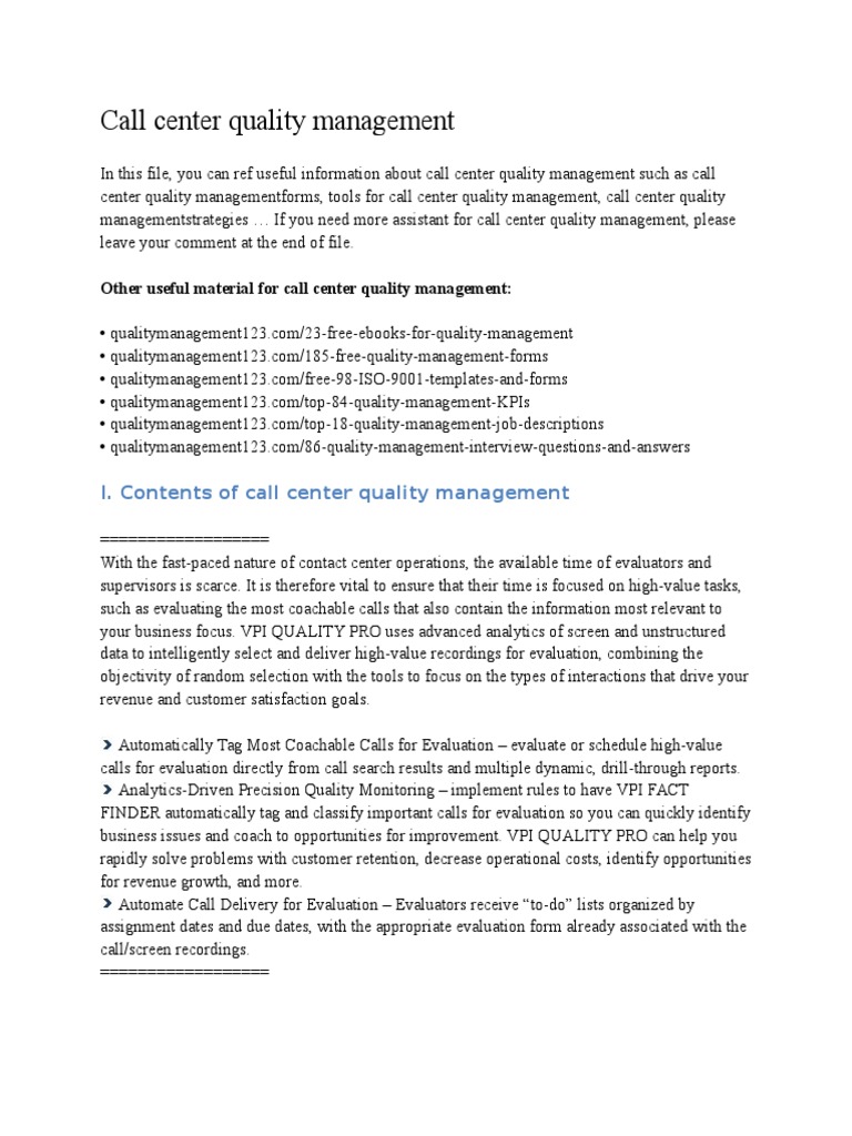 Call Center Quality Management Guide | PDF | Scatter Plot | Histogram