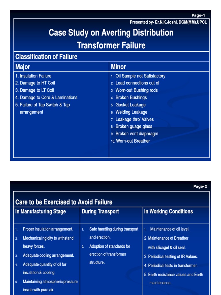 Averting Distribution Transformer Failures | PDF | Transformer ...
