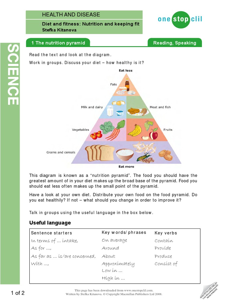 Nutrition and Keeping Fit | PDF | Diet (Nutrition) | Diet & Nutrition
