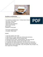 Sardine Sandwiches: (Recipe Source: by Sonia Aka Nasi Lemak Lover)