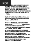 17-02-15-General Election Registration for Uni Students , See My Letter to Cabinet Minister , Letters to and From the London Electoral Office and Vice Chancellor of Man Uni but You Uni Students Must