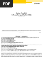 Backup Exec 2012 Software Compatibility List (SCL) : Created On May 07, 2014