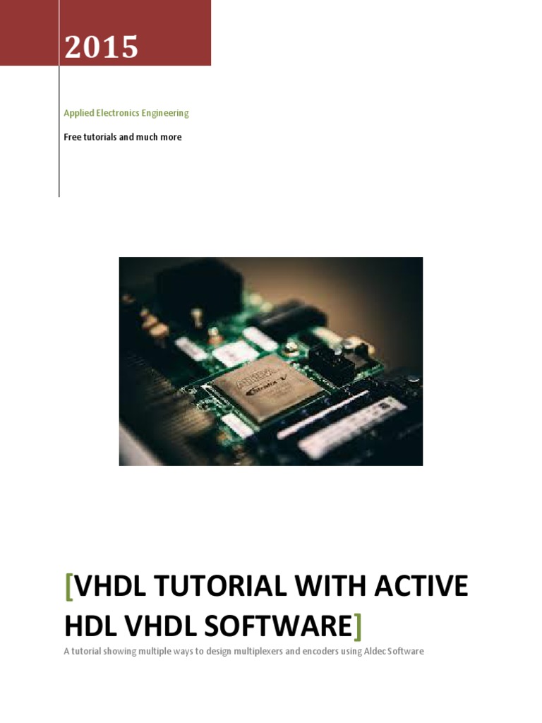 VHDL Multiplexer and Encoder Tutorial | PDF | Vhdl | Scientific Modeling