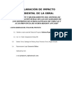 Declaración de Impacto Ambiental de Electrificacion La Obra