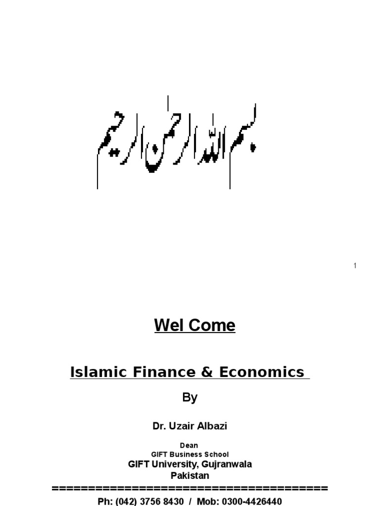Islamic Finance Course Overview | PDF | Islamic Banking And Finance ...