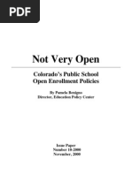 Download Colorados Public School Open Enrollment Policies Not Very Open  by Education Policy Center SN25603639 doc pdf