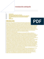 El Proceso de Terminación Anticipada