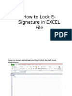 How To Lock E-Signature in EXCEL File