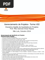 Gestão da Qualidade em Projetos