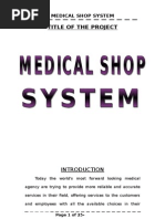 Download Medical Shop Management System Synopsis by FreeProjectzcom SN256044766 doc pdf