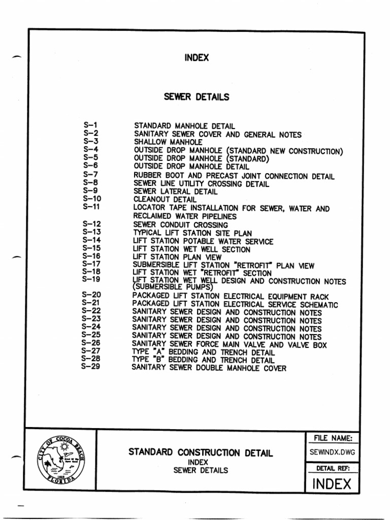 Standard Construction Details-Sewer | PDF