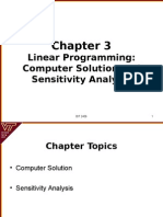 Computer Solution and Sensitivity Analysis of Linear Programming Problems