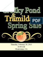 Sale Catalog - Croaky-Pond and Tramilda Spring Sale