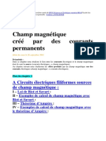 Champ Magnétique Créé Par Des Courants Permanents