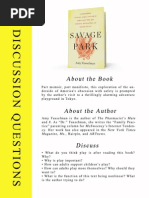 Savage Park by Amy Fusselman -- Discussion Questions