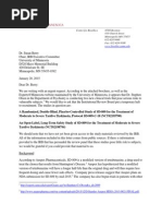 Letter to Susan Berry and IRB Executive Committee regarding study of SD-809 for tardive dyskinesia