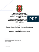 Kertas Cadangan Kursus Kawad Kaki Krs Daerah Pendang 2011